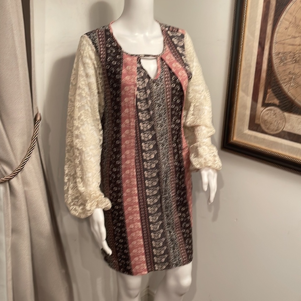 VINTAGE HONEYME DRESS LONG LACE SLEEVES MEDUIM